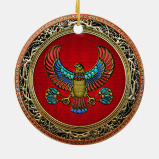[200] Treasure Trove: Egyptian Falcon Ceramic Tree Decoration