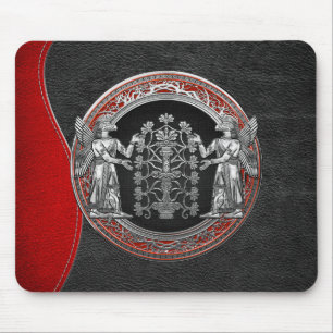 [200] Two Silver Ninurtas with Tree of Life Mouse Mat