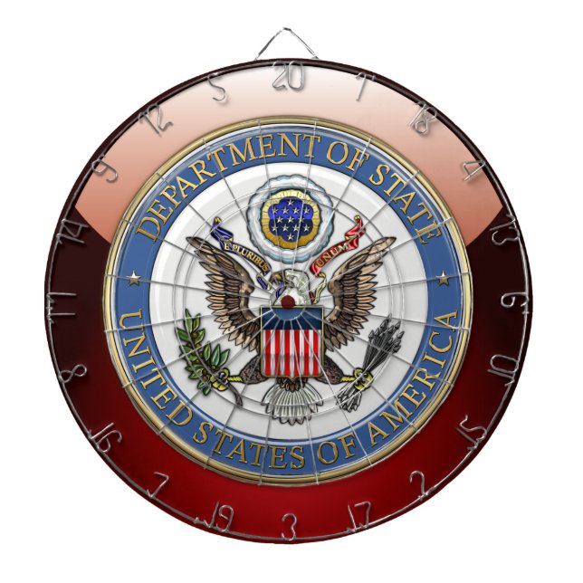 [200] U.S. Department of State (DoS) Emblem [3D] Dartboard (Front)