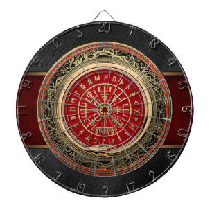 [200] Vegvisir - Viking Gold Magic Runic Compass Dartboard