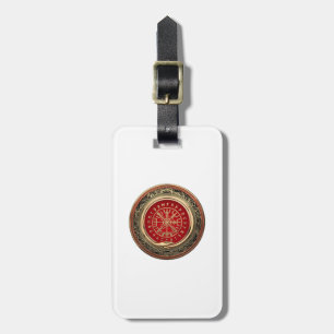 [200] Vegvisir - Viking Gold Magic Runic Compass Luggage Tag
