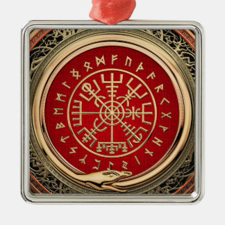 [200] Vegvisir - Viking Gold Magic Runic Compass Metal Tree Decoration