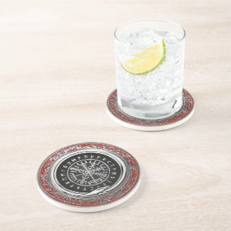[200] Vegvisir - Viking Silver Magic Runic Compass Coaster