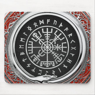 [200] Vegvisir - Viking Silver Magic Runic Compass Mouse Mat