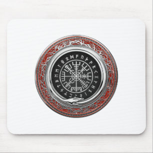 [200] Vegvisir - Viking Silver Magic Runic Compass Mouse Mat