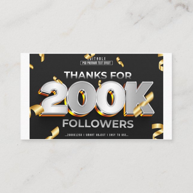200k celebration card (Back)