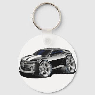 2010-11 Camaro Black-White Car Key Ring