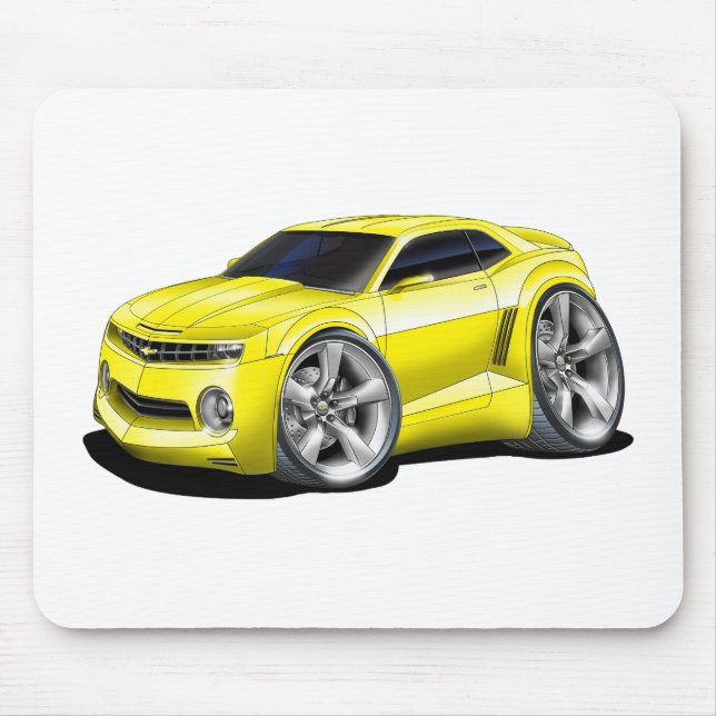 2010-11 Camaro Yellow car Mouse Mat (Front)