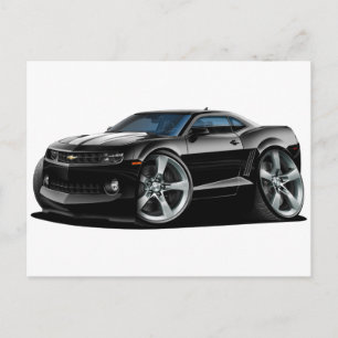 2010-12 Camaro Black-White Car Postcard