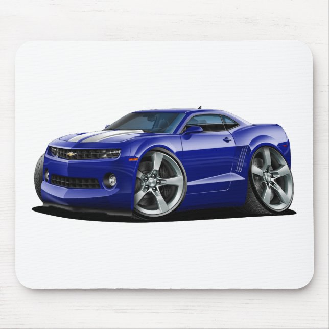 2010-12 Camaro Blue-White Car Mouse Mat (Front)