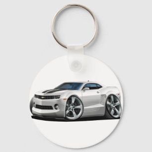 2010-12 Camaro White-Black Car Key Ring