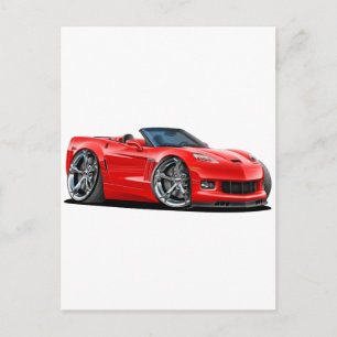 2010-12 Corvette Red Convertible Postcard
