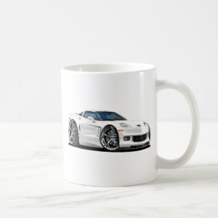 2010-12 Corvette White Car Coffee Mug