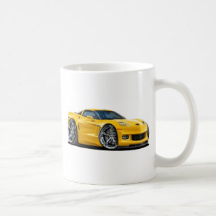 2010-12 Corvette Yellow Car Coffee Mug