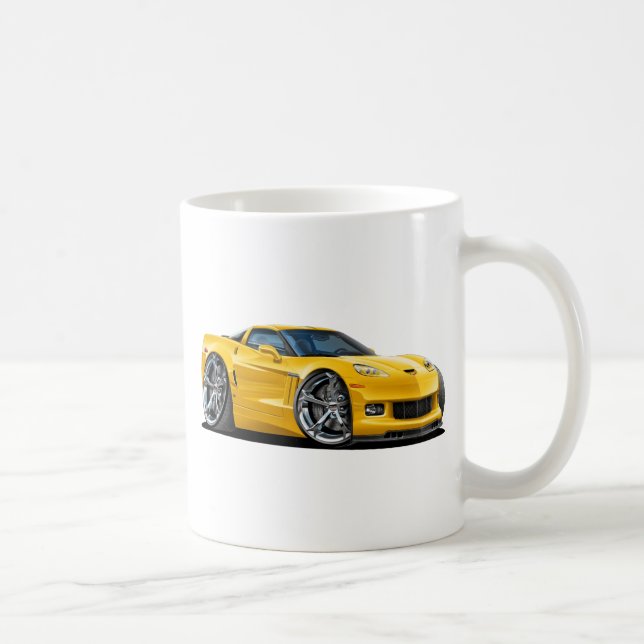 2010-12 Corvette Yellow Car Coffee Mug (Right)