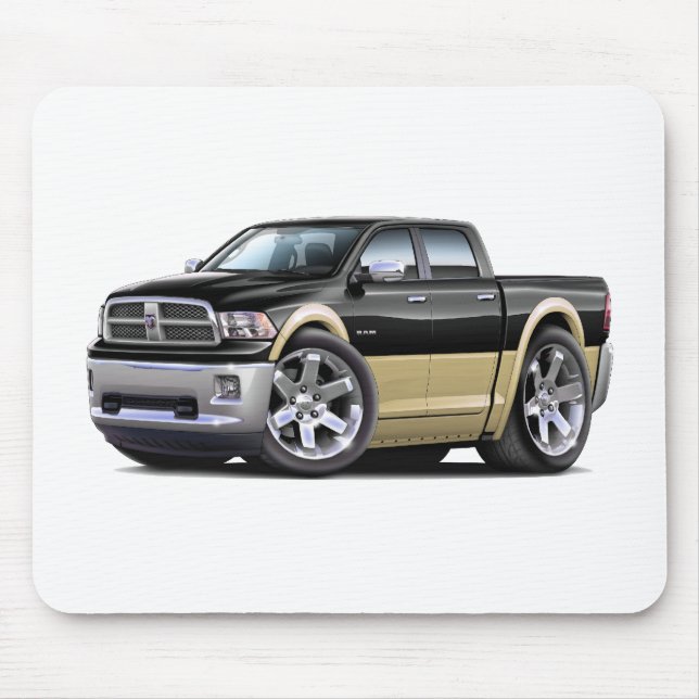 2010-12 Ram Dual Black-Tan Truck Mouse Mat (Front)