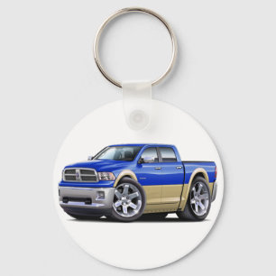 2010-12 Ram Dual Blue-Tan Truck Key Ring