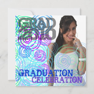 2010 Add Photo Graduation Party Coral Invitation
