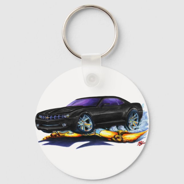 2010 Camaro Black Car Key Ring (Front)
