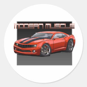2010_Camaro_Orange Classic Round Sticker