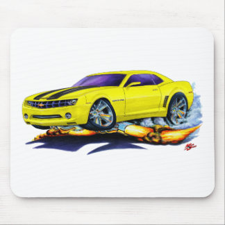 2010 Camaro Yellow-Black Car Mouse Mat