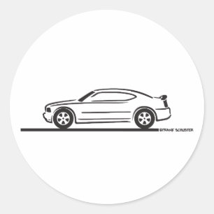 2010 Dodge Charger Classic Round Sticker