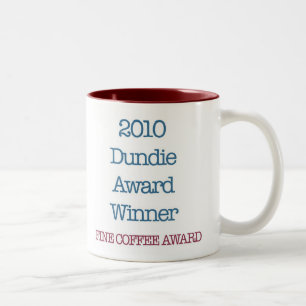 2010 Dundie award winner "fine coffee award" Two-Tone Coffee Mug