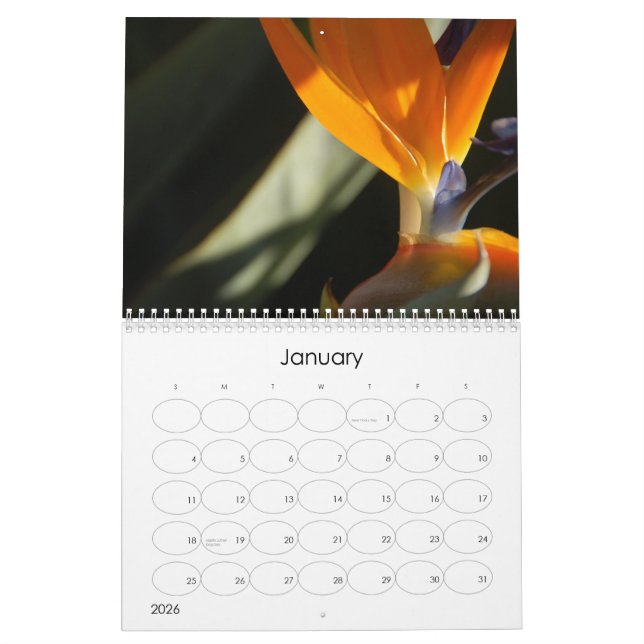 2010 Floral Calendar (Jan 2026)