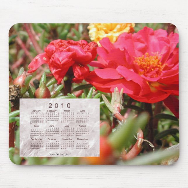 2010 Floral Calendar Mouse Mat (Front)