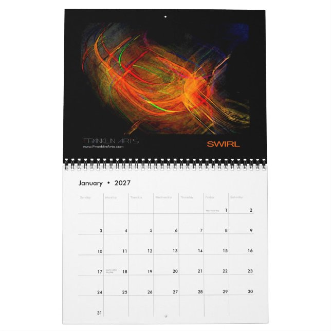 2010 Franklin Arts Abstract Art Calendar (Jan 2027)