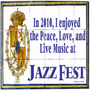 2010 Jazz Fest Tile Mural Standing Photo Sculpture