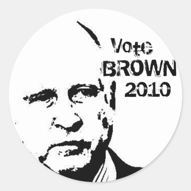 2010 Jerry Brown Round Stickers (Front)