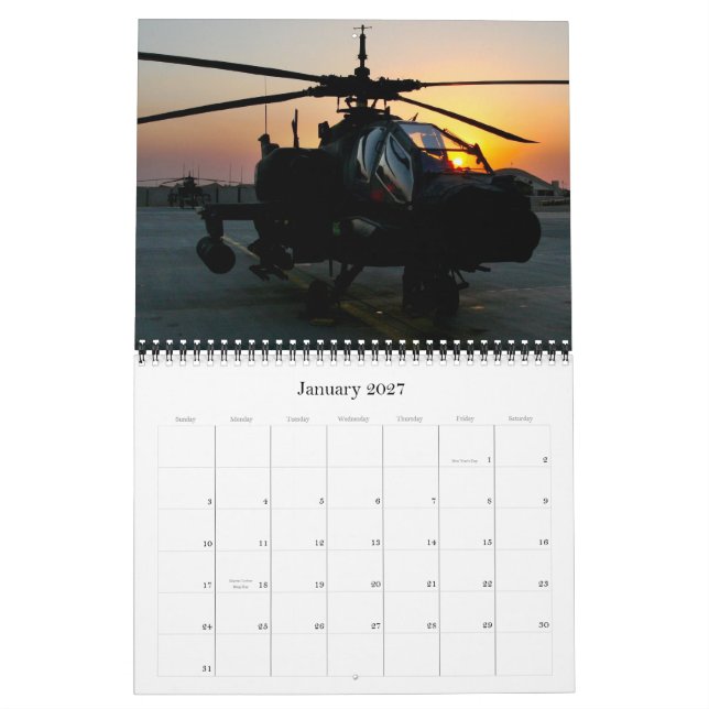 2010 Military Silhouettes Calendar (Jan 2027)