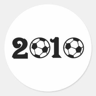 2010 Soccer Football World Cup Classic Round Sticker