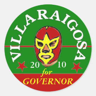2010 Villaraigosa Mascaras Round Stickers