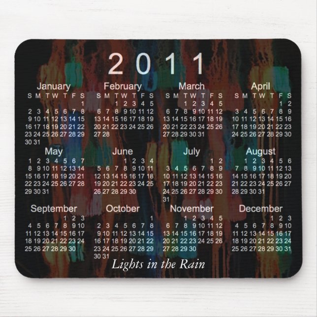 2011 Abstract Calendar Mouse Mat (Front)