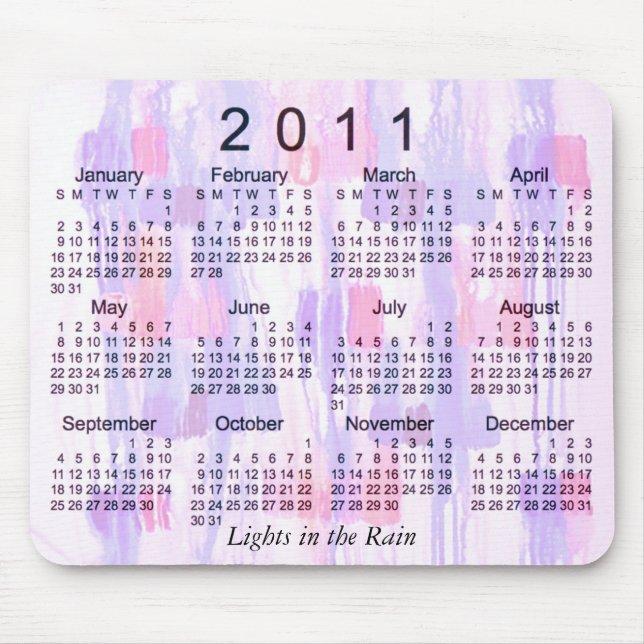 2011 Abstract Calendar Mouse Mat (Front)