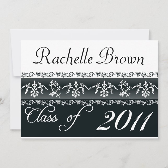 2011 Black and White Graduation Card (Front)