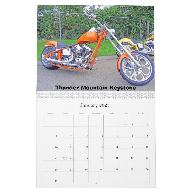 2011 CALENDAR "All Thunder" Custom Cyc... (Jan 2027)