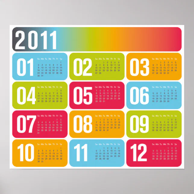 2011 Calendar poster | Zazzle