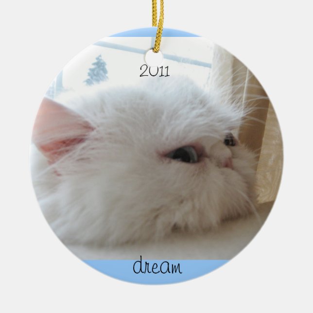 2011 Christmas Kitty Dream Ceramic Tree Decoration (Front)