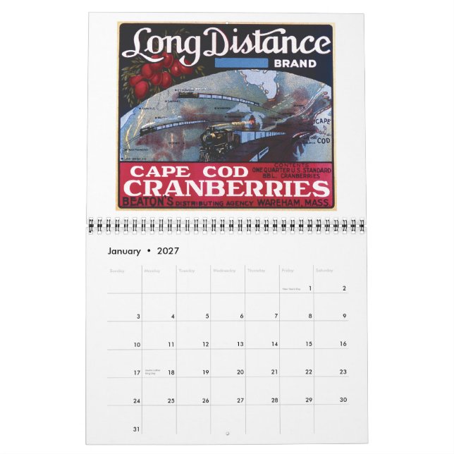 2011 Cranberry Calendar (Jan 2027)