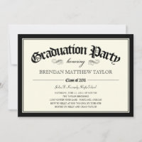 2011 Diploma Graduation Party Invitation