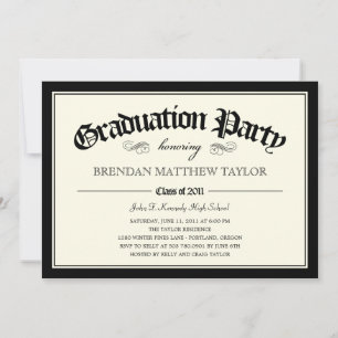 2011 Diploma Graduation Party Invitation