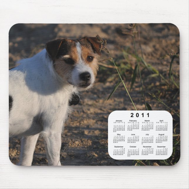 2011 Dog Calendar - Parson Jack Russell Terrier Mouse Mat (Front)