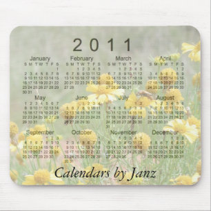 2011 Floral Calendar Mouse Mat