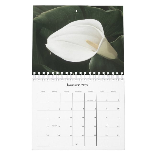 2011 Florals Calendar (Jan 2026)