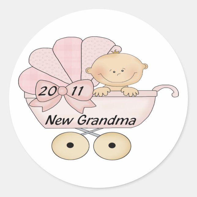 2011 Grandma Classic Round Sticker (Front)