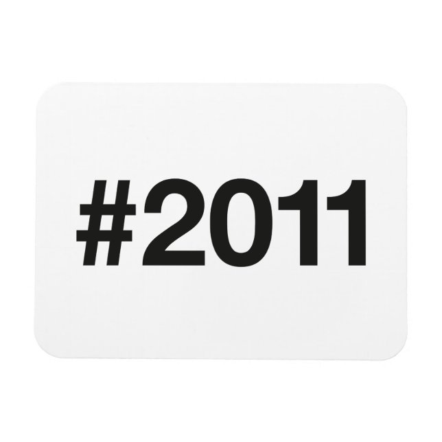 2011 Hashtag 14 Birthday Anniversary Magnet (Horizontal)
