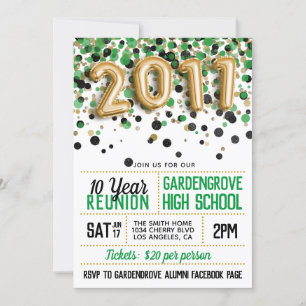 2011 High School College Reunion Invitation